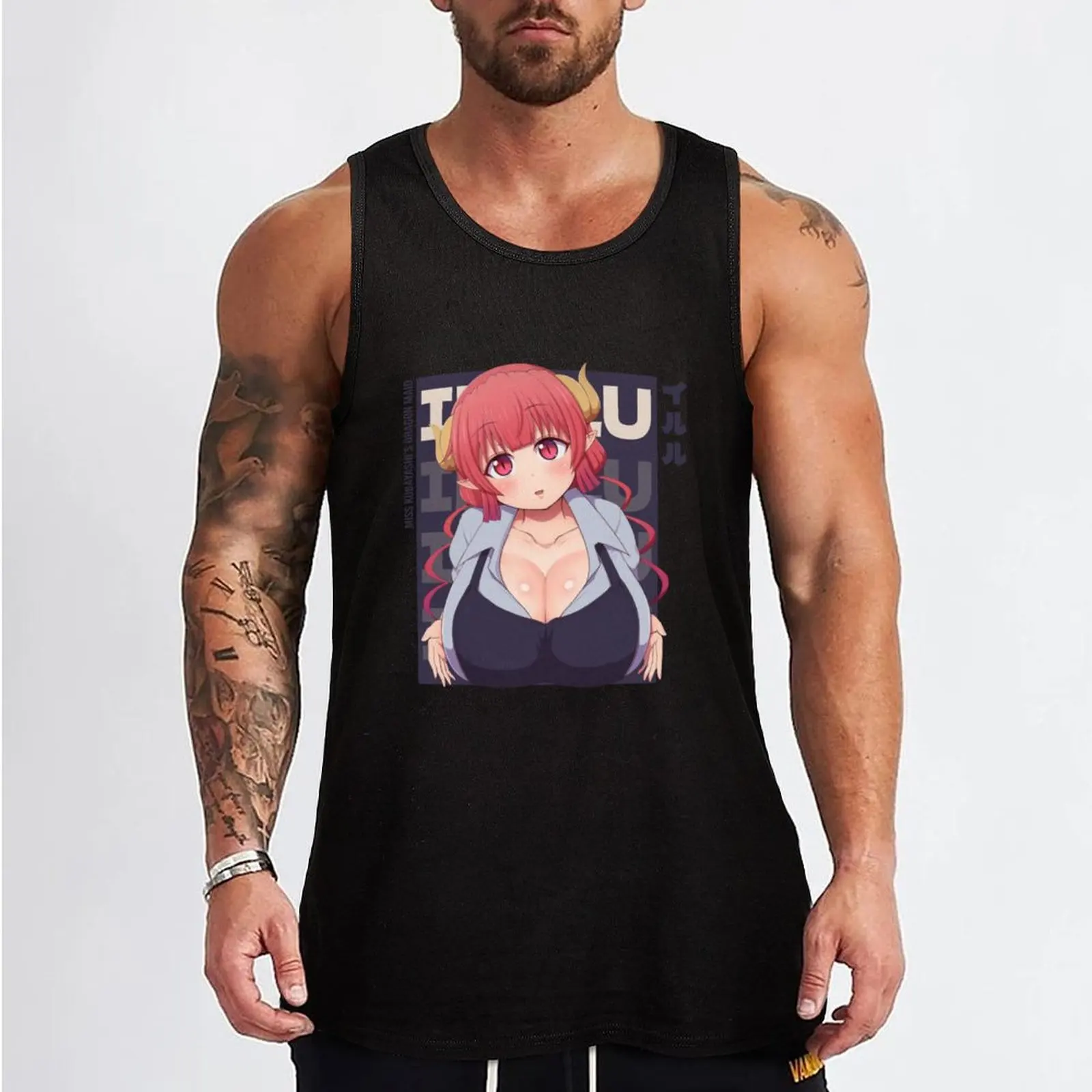 Ilulu Miss Kobayashis Dragon Maid Tank Top men gym gym accessories men gym clothes man Men's clothing