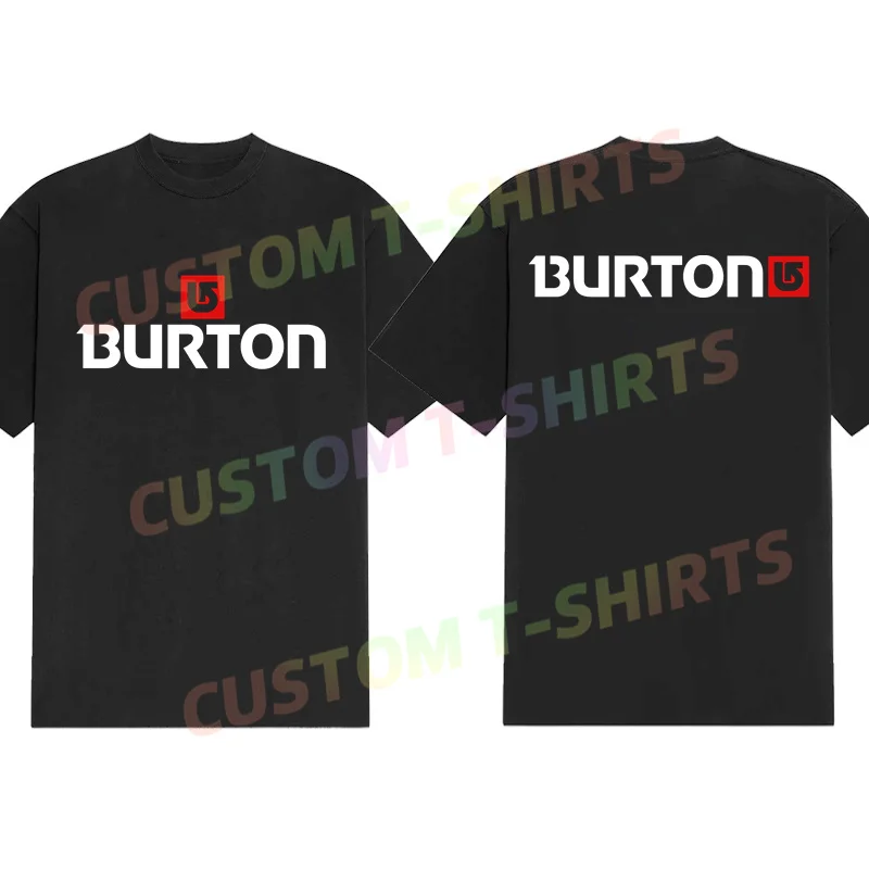 

2024 Men T Shirt Casual Burton Classic Logo T-shirt Graphic Summer Sports Short Sleeves 100% Cotton Streetwear S-3XL Cool Tee