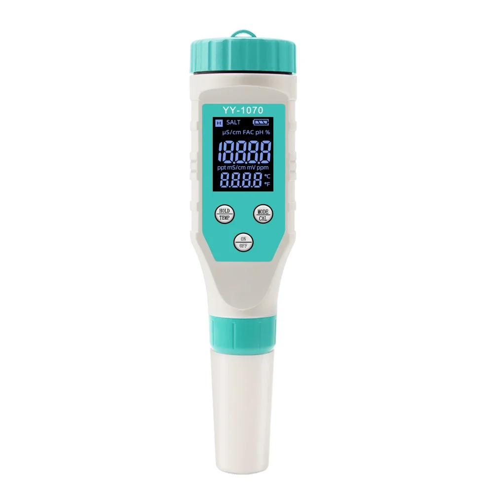 for  Water Quality Detector PH TDS SALT ORP FAC EC TEMP Tester Mariculture Swimming Pool Water Quality Monitor Chlorine Meter