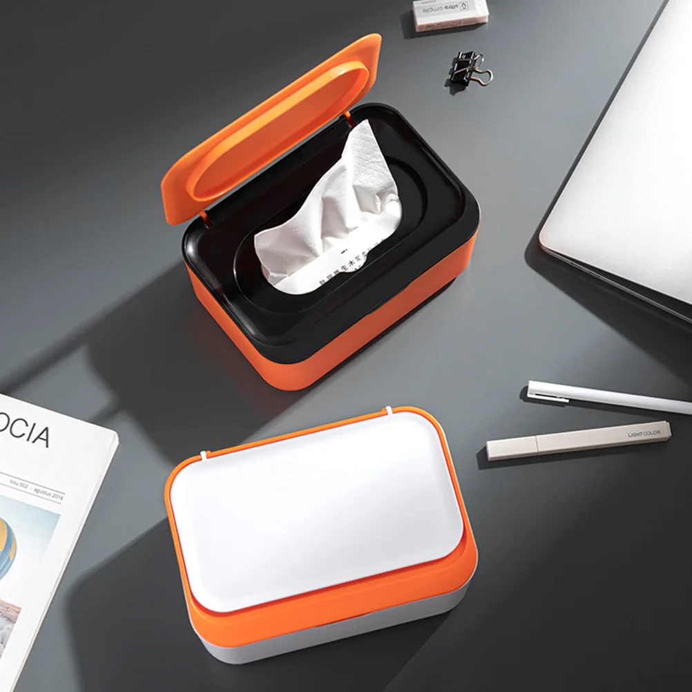 

1Pcs Wet Tissue Box Sealed Storage Case PP Material Compact Design Dustproof Practical for Home Office Bathroom