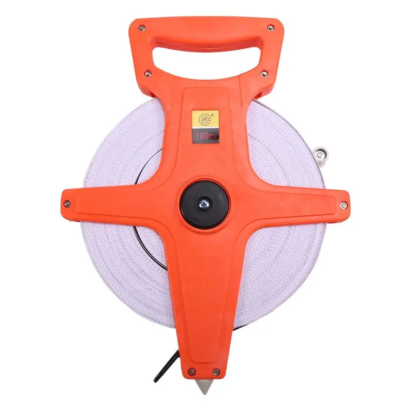 LICE-100 Meters Metric Scale Measuring Ruler Woodworking Gadget Portable Frame Ruler Steel Tape Measuring Tool