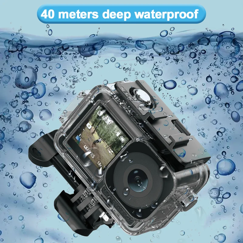 For DJI Osmo Action 4 Waterproof Case 40M Deep Diving Underwater Housing Shell for DJI Osmo Action 4 3 Action Camera Accessories