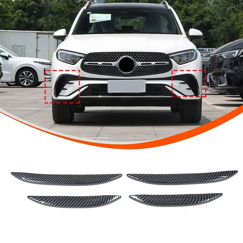 

For Mercedes-Benz GLC X254 2023+ ABS Carbon Fiber Car Styling Car Front Fog Light Trim Sticker Car Exterior Accessories