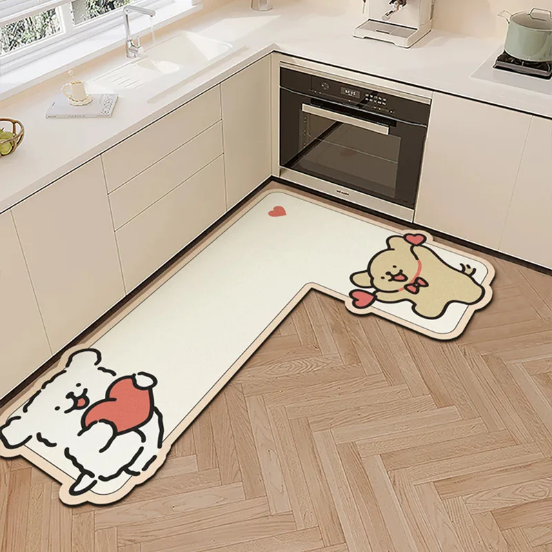Zalando-alfombrilla antideslizante qui-dry para cocina, baño, dibujos animados, Sle, dinosaurio de silicona, uso doméstico, almohadilla para perro, alfombrilla absorbente para puerta