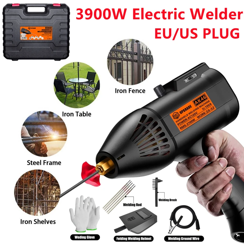 3900W New Handheld Portable Arc Welder 2-14mm Thickness Home Electric Welder Fully Automatic Digital Intelligent Welder 110/220V