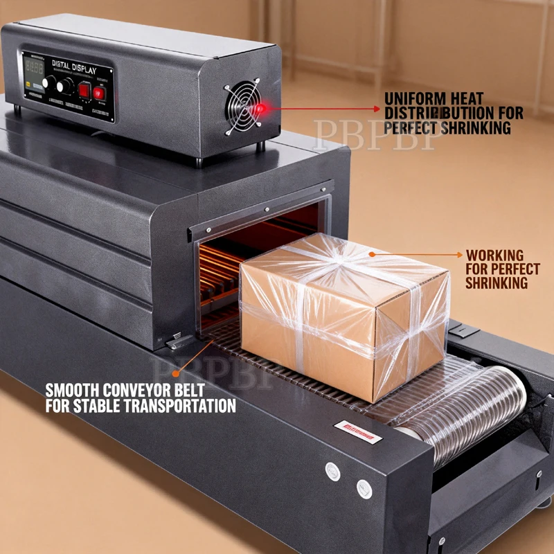 

PBOBP POF Film Thermo Shrinkable Bag Sealer Packing Machine Plastic Pe Film Heat Shrinking Wrap Packing Machine