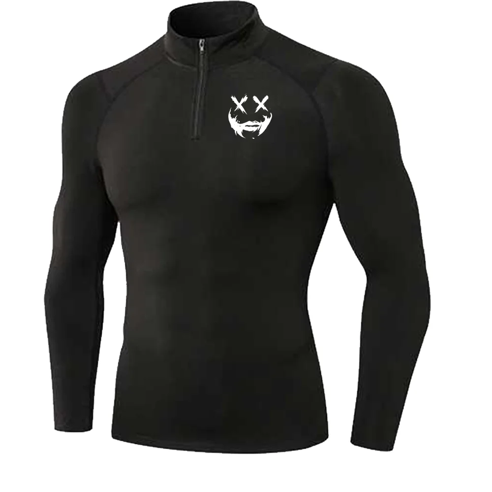 Men's Quick Dry Breathable Quarter Zip Polo Shirts Slim Fit Stretch Short Sleeve Stand Collar Workout Training Sport GYM
