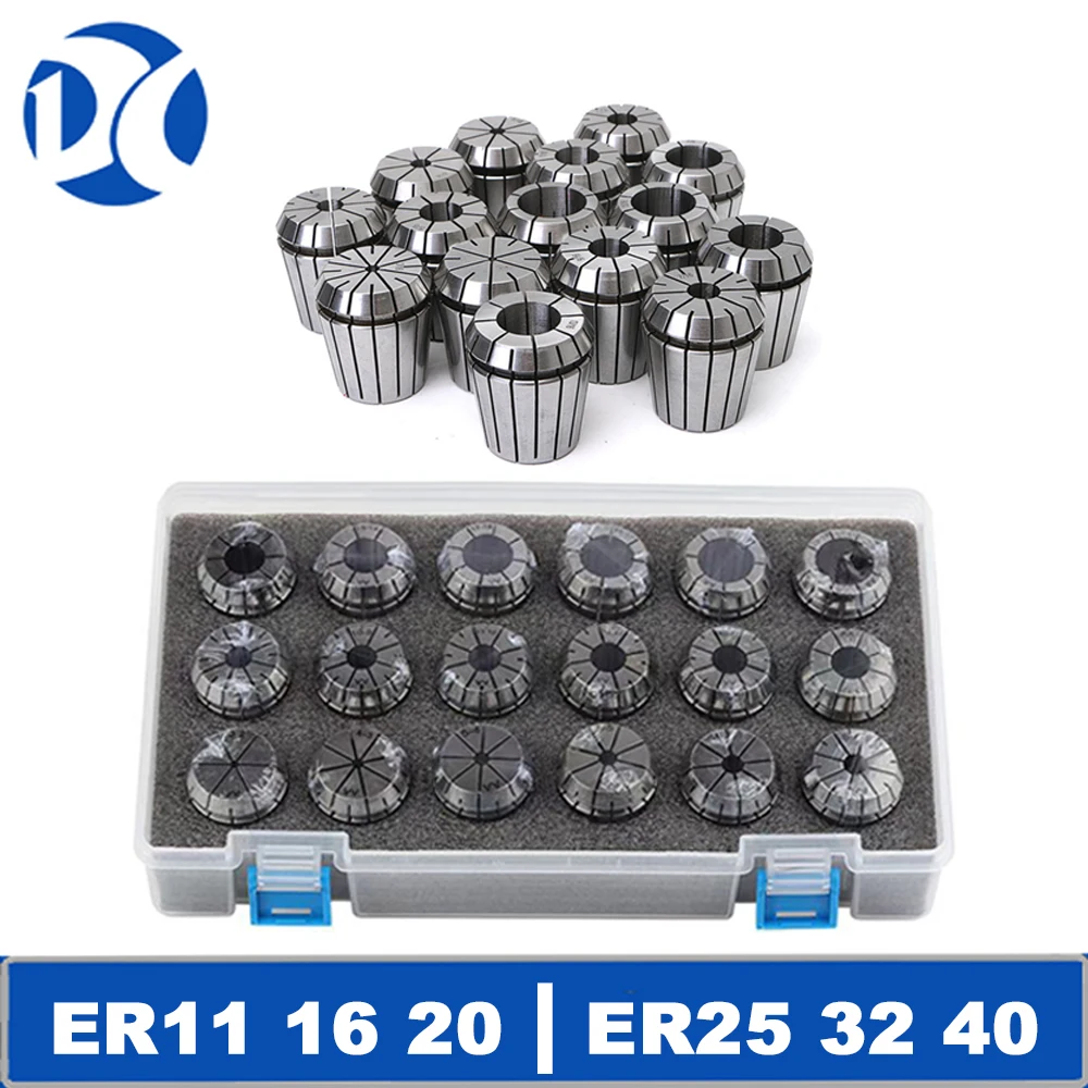 ER Spring Collet Set Suit Chuck 0.015mm 0.008mm for CNC Tool Holder Engraving Machine Lathe Tool ER11 ER16 ER20 ER25 ER32 ER40