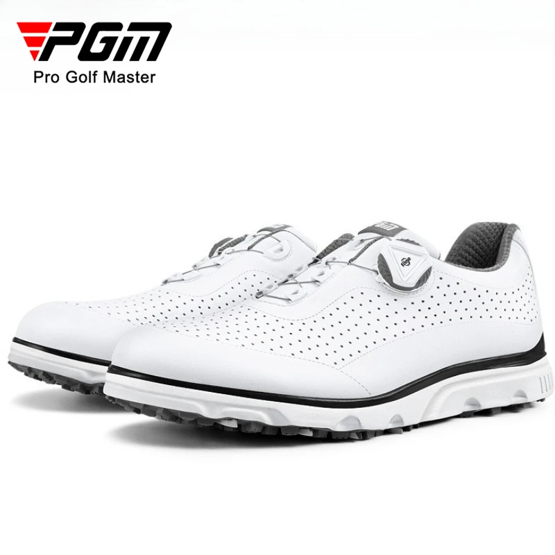 PGM Men Golf Shoes with Rotating Shoelaces Super Breathable and Lightweight Sports Shoes XZ198