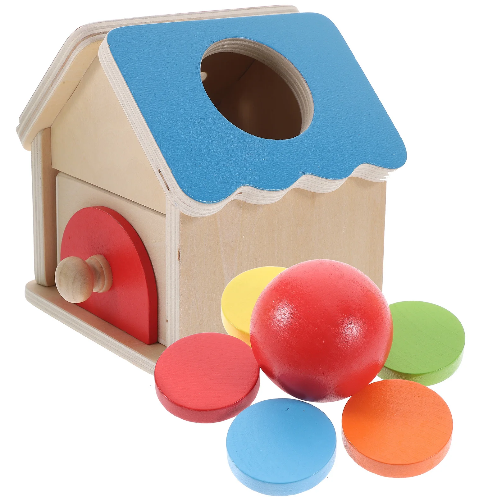 1 conjunto 1 conjunto de bola de moeda de madeira caixa de correspondência habilidades motoras finas classificação resistente brinquedo educativo para crianças mão olho coordenação