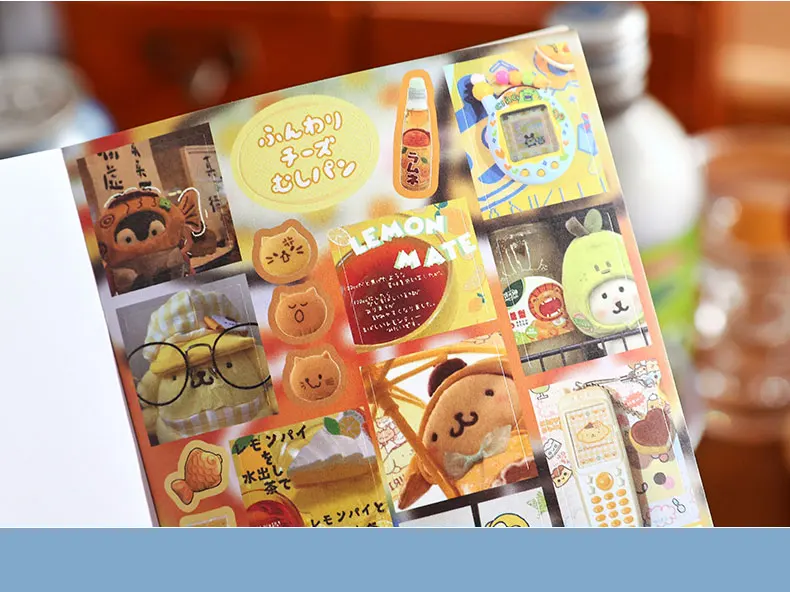30 Blatt Glitzer-Stickerbuch mit ausgestanzten Motiven, Retro-Cartoon, dekoratives, handgemachtes Scrapbooking-Material, japanische Schreibwaren. – Detail 15