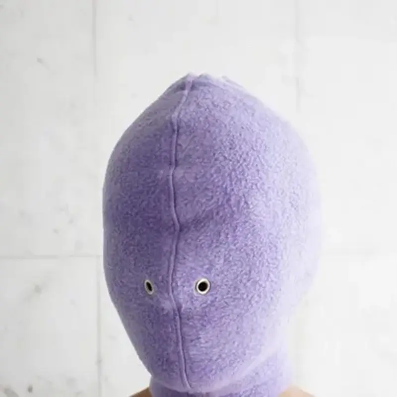 

Open Nose Head Cover Unisex Single-Sided flannel Cosplay Mask Head Hood Thicken Handmade Face Mask Bondage Blindfold Breathable