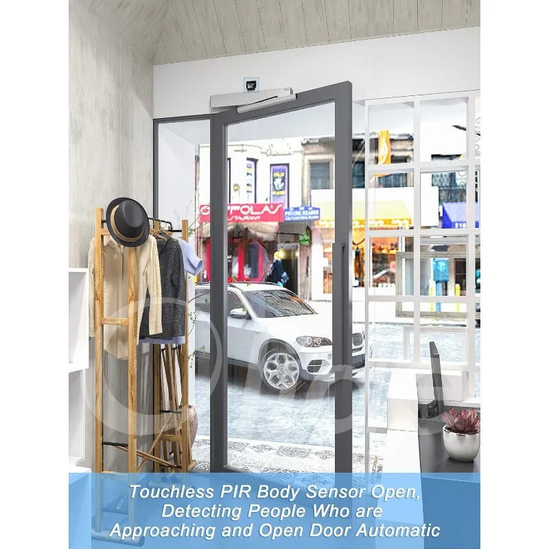 Olideauto Touchless Sensor Open Automatischer Schwingtüröffner mit 2 passiven Infrarot-/Körper-/Bewegungssensoren