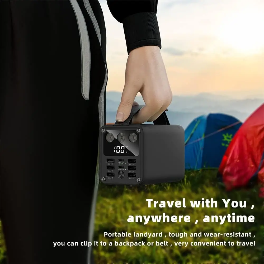 00Mah High Capacity Power Bank Fast Charging Usb C Pd 20W Battery Packs With 7 Outputs 22.5W & Lcd Display Battery Bank For