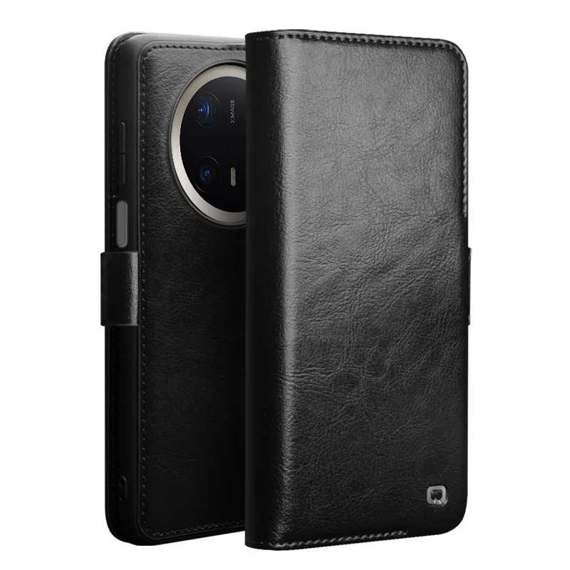 Magnetic flip high-end cowhide protective cover For Huawei Mate 70 6.7 inch Portable card slot wallet Fall prevention Phone Case