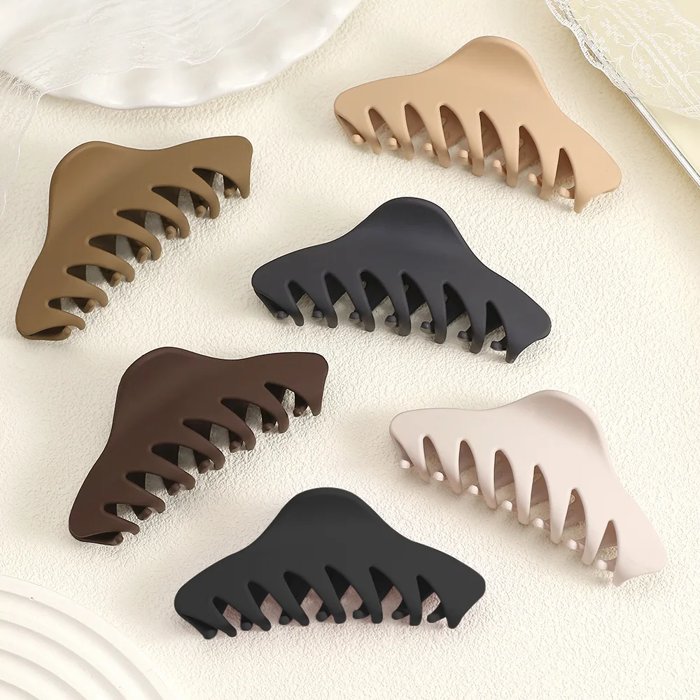 

Matte Large Hair Claw Clips Crab Barrettes Women Girls 11CM Plastic Hair Clamps Hairpins Ponytail Holder Hair Accessories