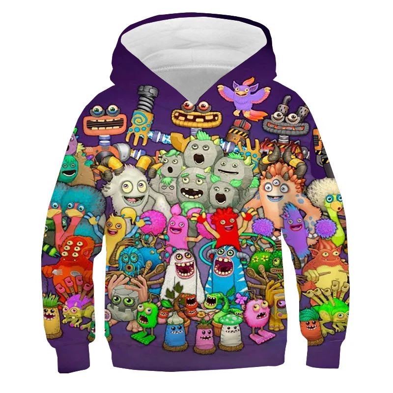 

Children's Clothing My Singing Monster Print Hoodies Kids Clothes Girls Boys Casual Sweatshirts Tops Winter Warm Pullovers Coats