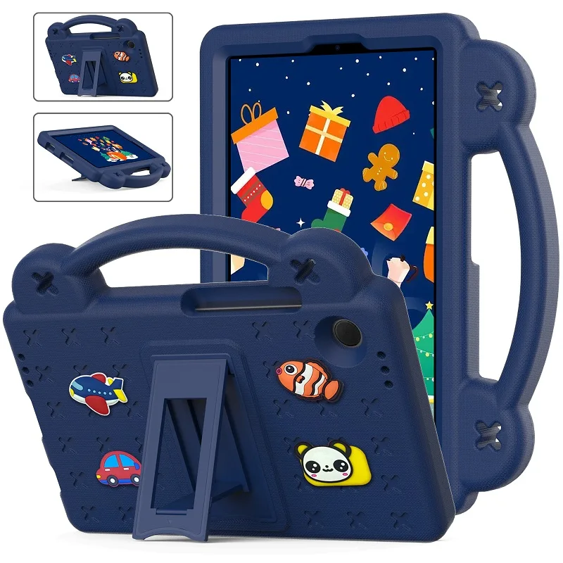 Funda con soporte de oso EVA para niños, carcasa para tableta Samsung Galaxy Tab A9 plus de 11 pulgadas, SM-X216B Galaxy Tab A9 de 8,7 pulgadas, 2023 SM-X115N, S9, a prueba de golpes