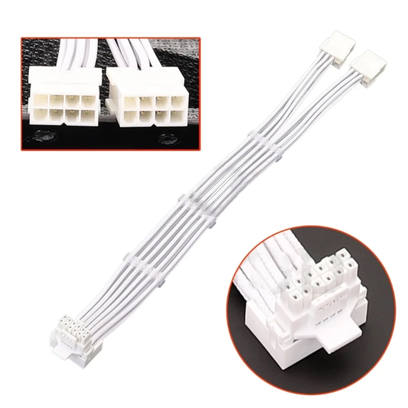 2x 8Pin Female to 12VHPWR PCIE 5.0 16Pin ATX3.0 Modular Cable for RTX40 Series Graphics Cards Reliable Connection Cord E65C