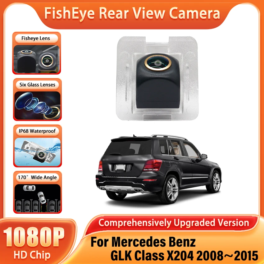 HD Fisheye Car Rear View Camera Reverse Vehicle Camera For Mercedes Benz GLK Class X204 2008 2009 2010 2011 2012 2013 2014 2015