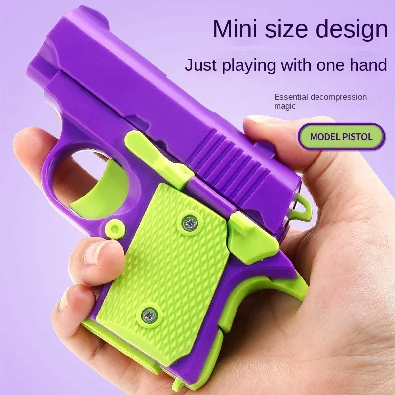 Children\'S Toy Guns Model 3D Mini 1911 Gravity Printing Fidget Toy for Kids Adults Stress Relief Toy Children Decompression Gift