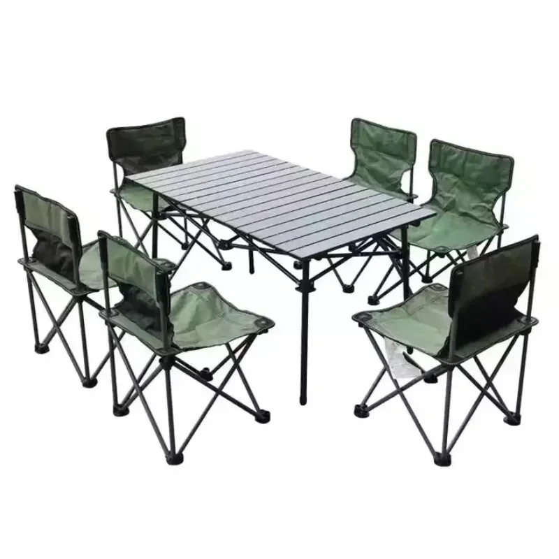 

Factory wholesale aluminum mountain outdoor folding table portable camping picnic table with chair