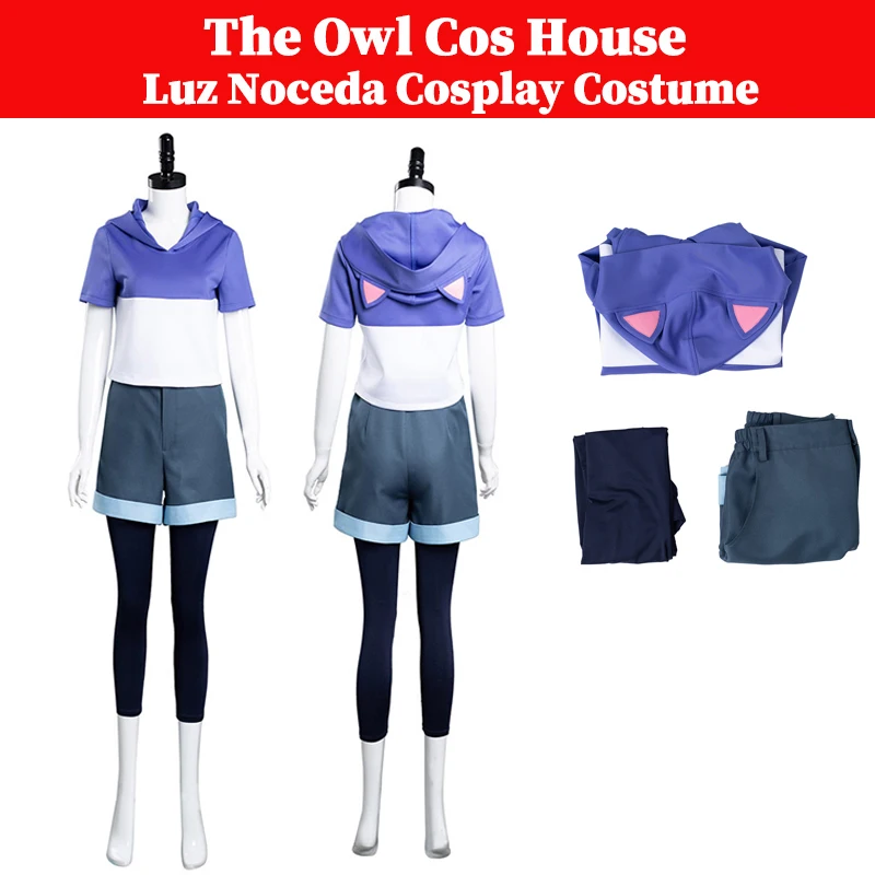 

The Owl Cos House Luz Noceda Cosplay Anime Costume T-shirts Shorts Set Women Fantasia Halloween Carnival Disguise Suit For Girls