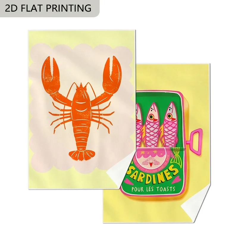 2 piezas, toallas de cocina con estampado de camarones amarillos, juego de toallas de 40 cm x 60 cm, las mejores toallas de cocina, paño de limpieza suave súper absorbente, toallas de cocina para cocinar y hornear, toallas de mano, paños de limpieza, paño