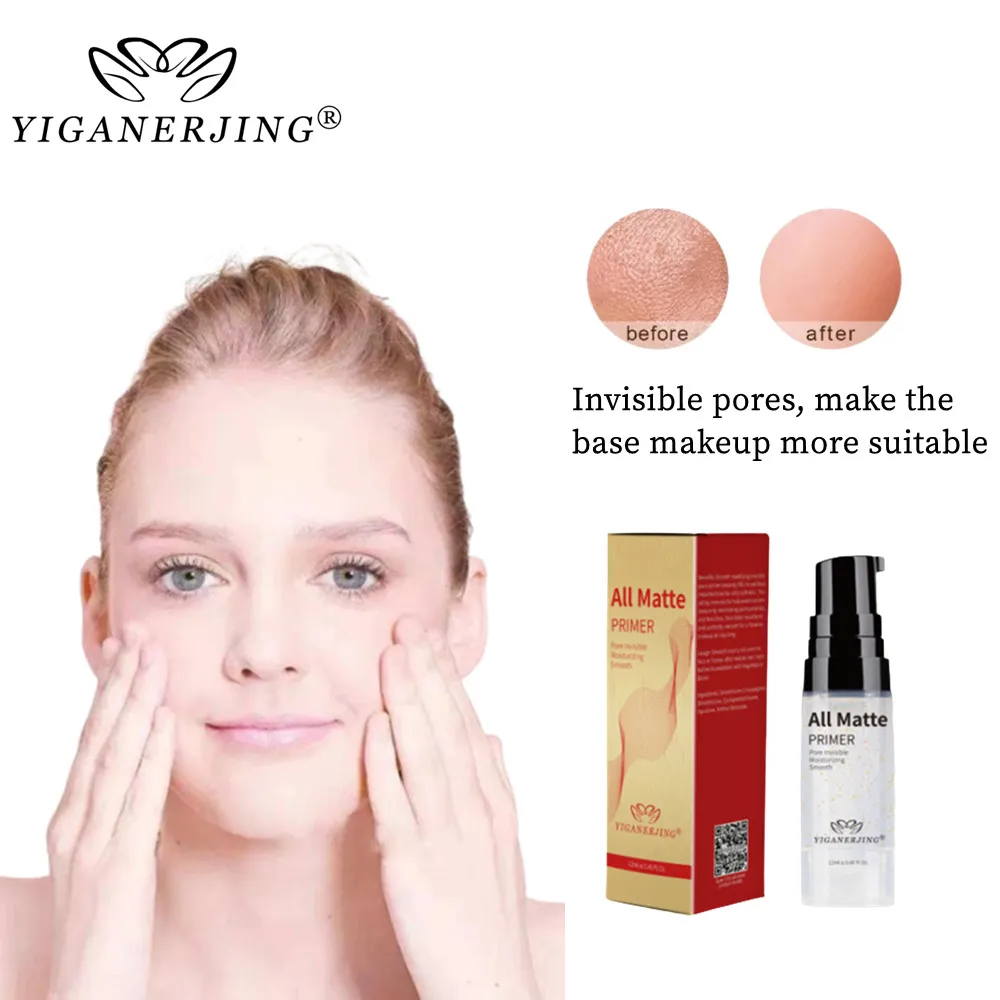 3Pc Makeup Primer Gold Foil Isolation YIGANERJING 12ML Contains Squalane Moisturizing Ingredients Hold Makeup