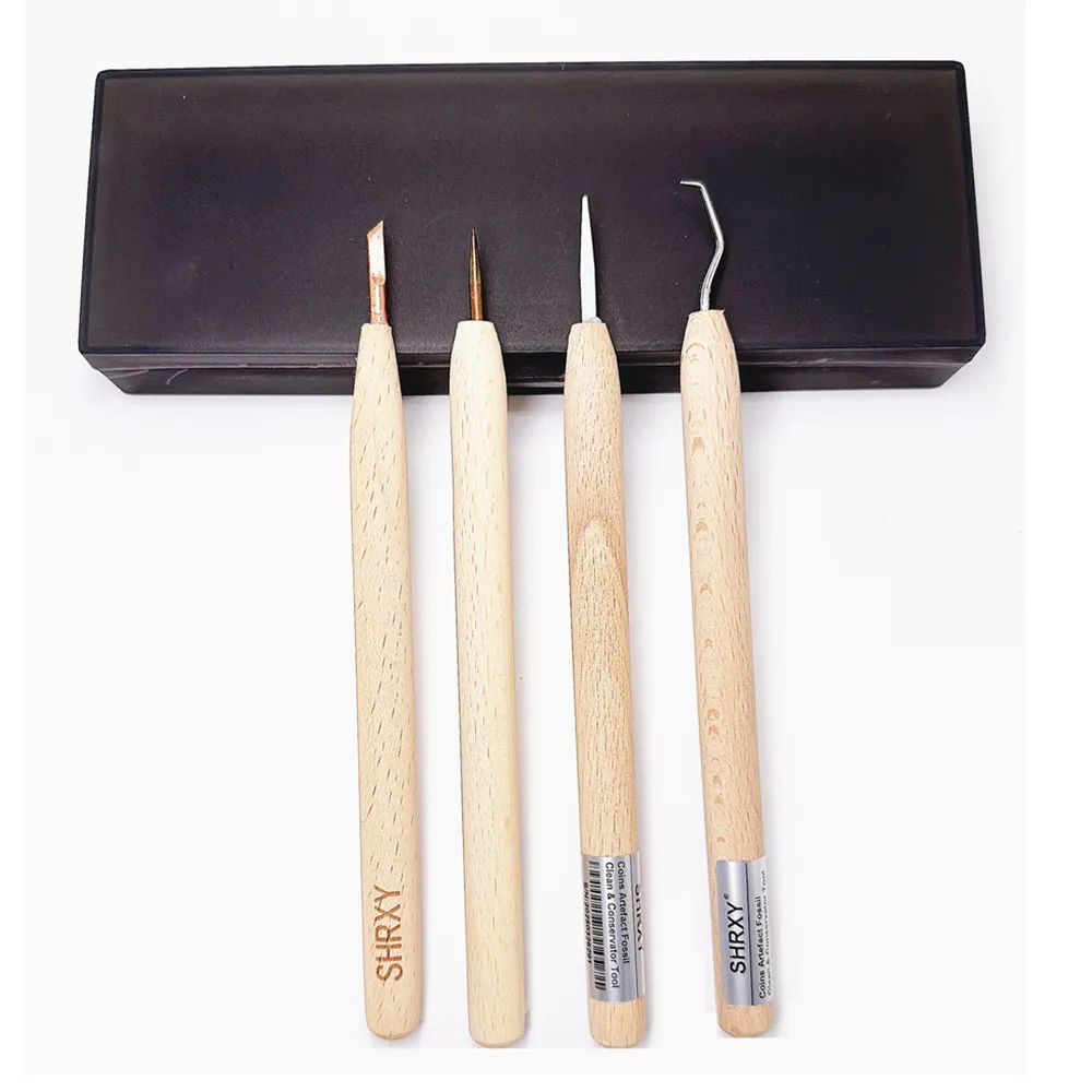 Conservator Cleaning Restoration Pencils High Hardness Cleaning Bamboo Sticks for Coins and Artifacts-Pencil Set