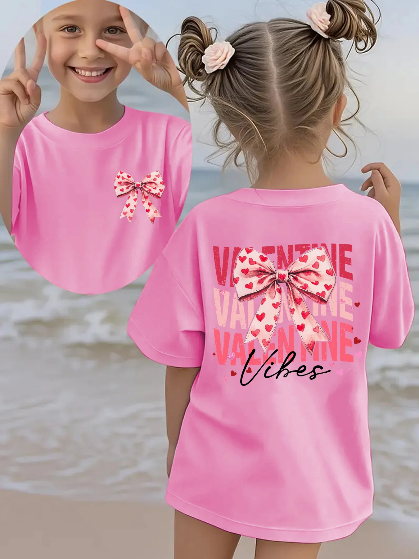 Valentine's Day Summer Fashion Children's T-shirt 