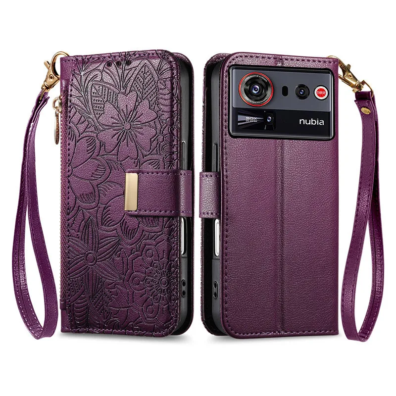 

embossing leather Cover For ZTE nubia Z40 Z50 Z60 Z70S Z70 Z80 Ultra Z60S Z50S Z40S Pro shockproof card Slot Wallet phone Case