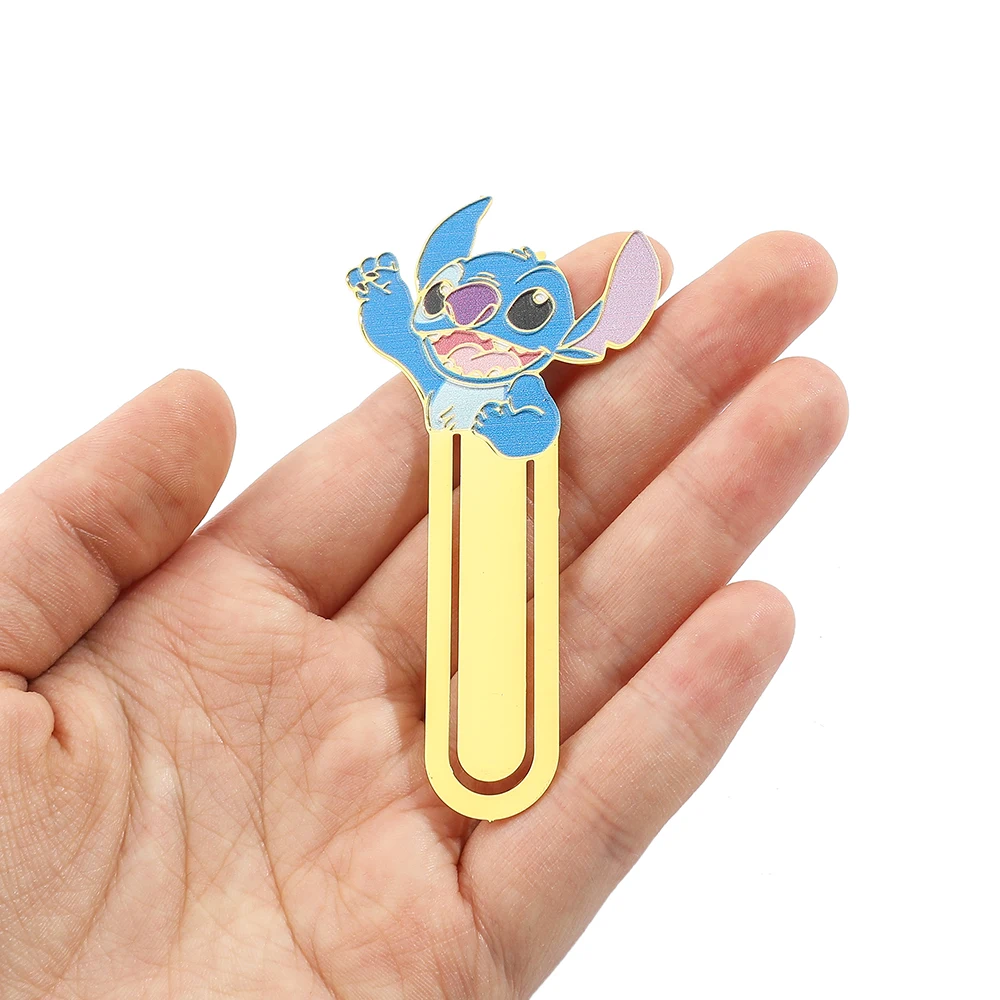 Anime Stitch Stainless Steel Bookmark Ohana Means Family Lilo & Stitch Bookmark Student Stationery Page Marking Tool Fans Gifts