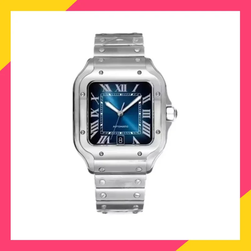 Top 2025 New 42mm Santos Series Men's Luxury Noble Fashion Exquisite Watch Couple Model Stainless Steel Automatic Wrist Watch