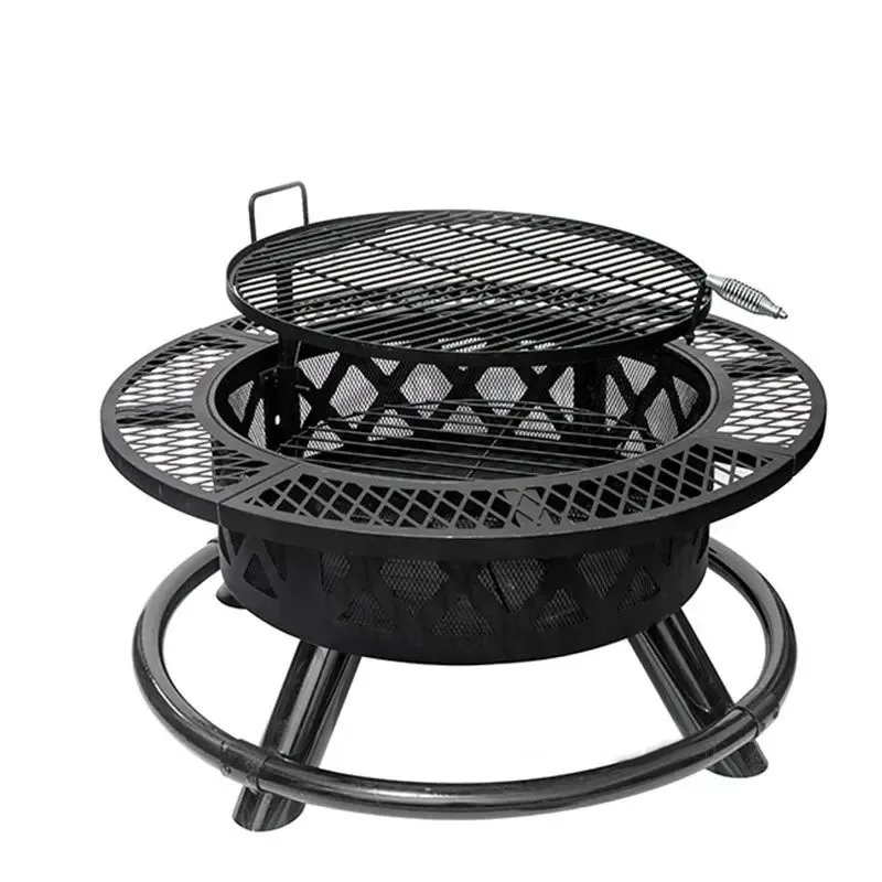 

Nordic Iron Fire Pit for Outdoor Heater 화롯대 Charcoal Brazier Creative Multifunction Camping Outdoor Barbecue Charcoal Braziers