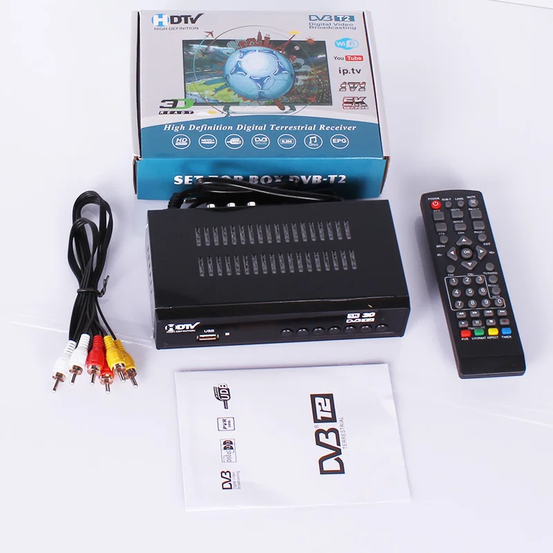 HD Digital Decoder DVB T2 TV Tuner Support H.264 1080P Terrestrial Receiver Support WIFI DVB-C TV Tuner DVB-T2 Set Top Box