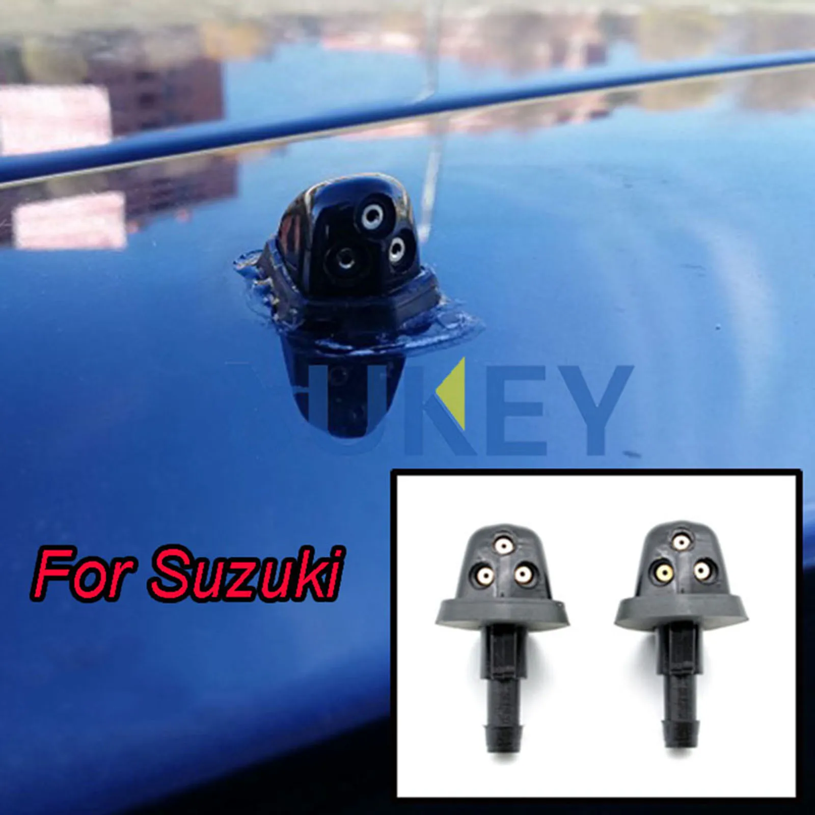 Xukey Windshield Windscreen Wiper Washer Jet Nozzles Water Sprayer For Suzuki Swift MK2 SX4 MK1 Grand Vitara XL-7 Escudo Aerio