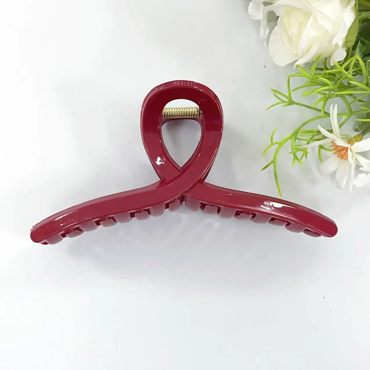 13 cm große, kreuzsichere, weiche Silikon-Haarklammern für Damen, hochelastisch, Haifischgriff, verformbar, Anti-Kollisions-Haar-Accessoires, K – Detail 9