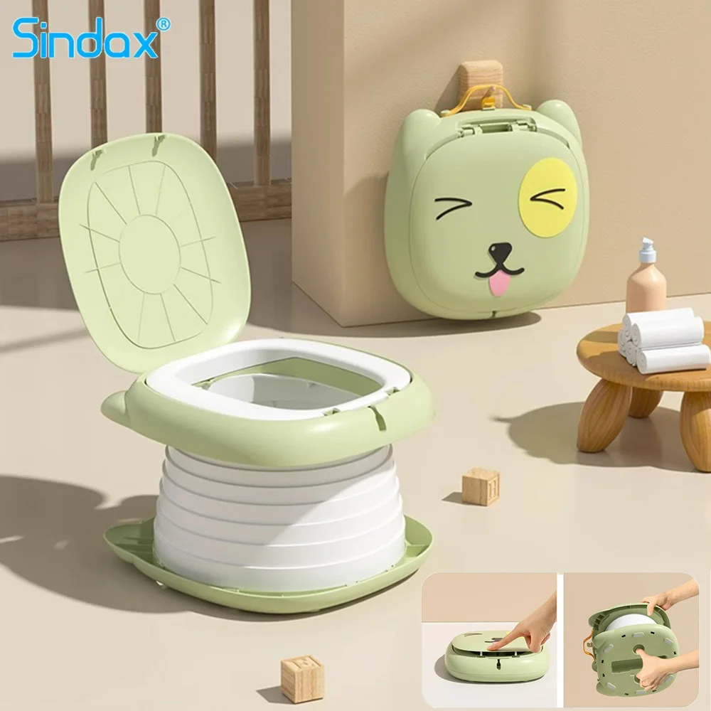 Children's Folding Toilet Baby Portable Travel Toilet Car Sealed Anti-odor Children's Potty Bathroom for Baby Children Kids ﻿