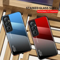 Realme C65 4G RMX3910 Case Gradient Tempered Glass Hard Back Cover Case Silicone Bumper for Realme C65 RealmeC65 4G RMX3910