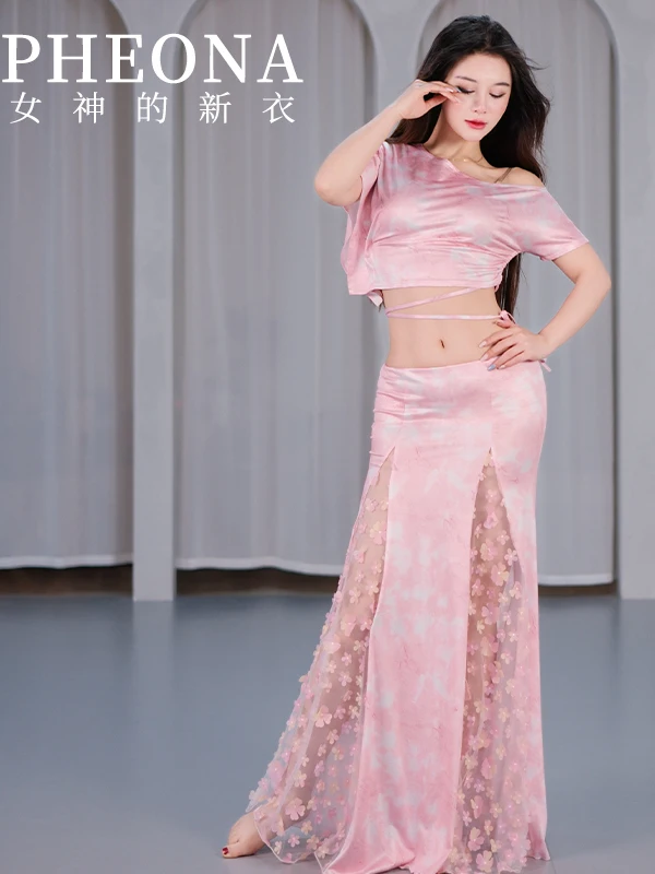 

2025 New Belly Dance Skirt Practice Class Clothes Belly Dance Practice Clothes T038