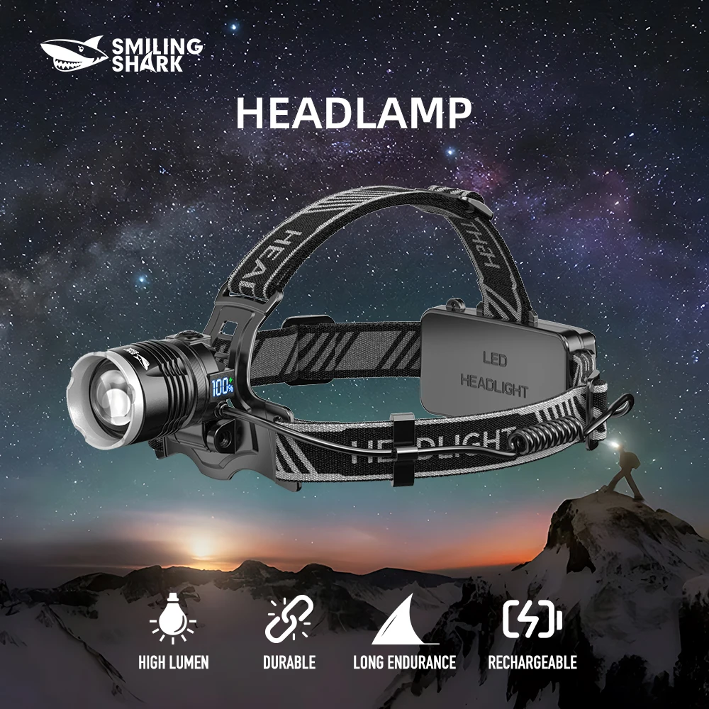 

1pc Smilingshark TD-8031 Headlight ,LED Headlamp & Super Bright Head Lamp , Ultra-Lightweight Head Light for Camping, Fishing