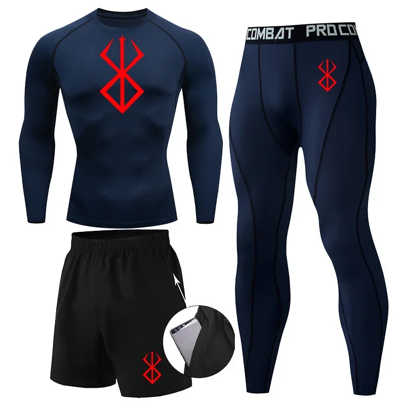 

New Men's Thermal Underwear Sets Compression Sport Suit Sweat Quick Drying Thermo Underwear Men Clothing Long Johns Sets