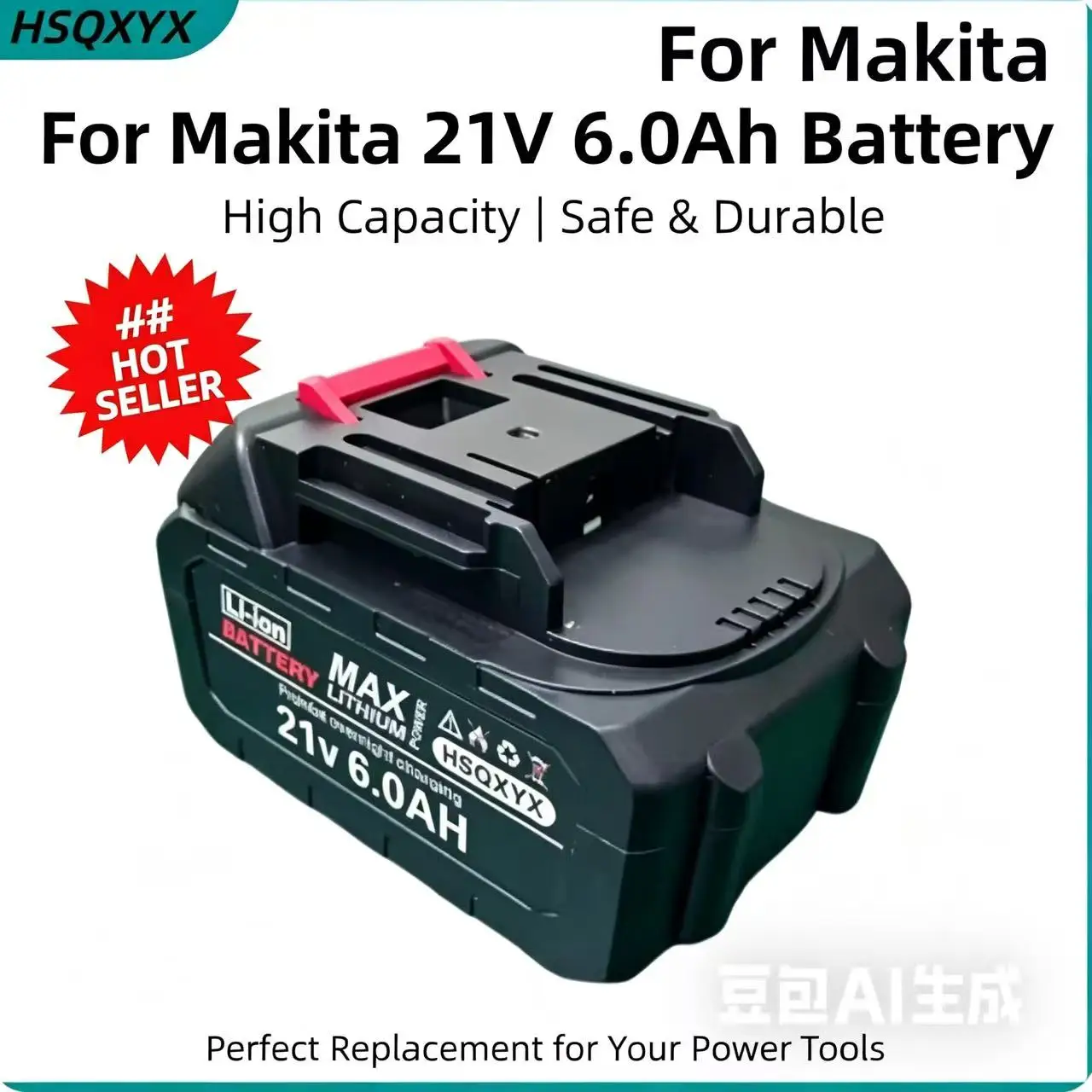 Rechargeable 21V 6000mAH Battery for Makita Power Tools: Chainsaw, Wrench, Grinder