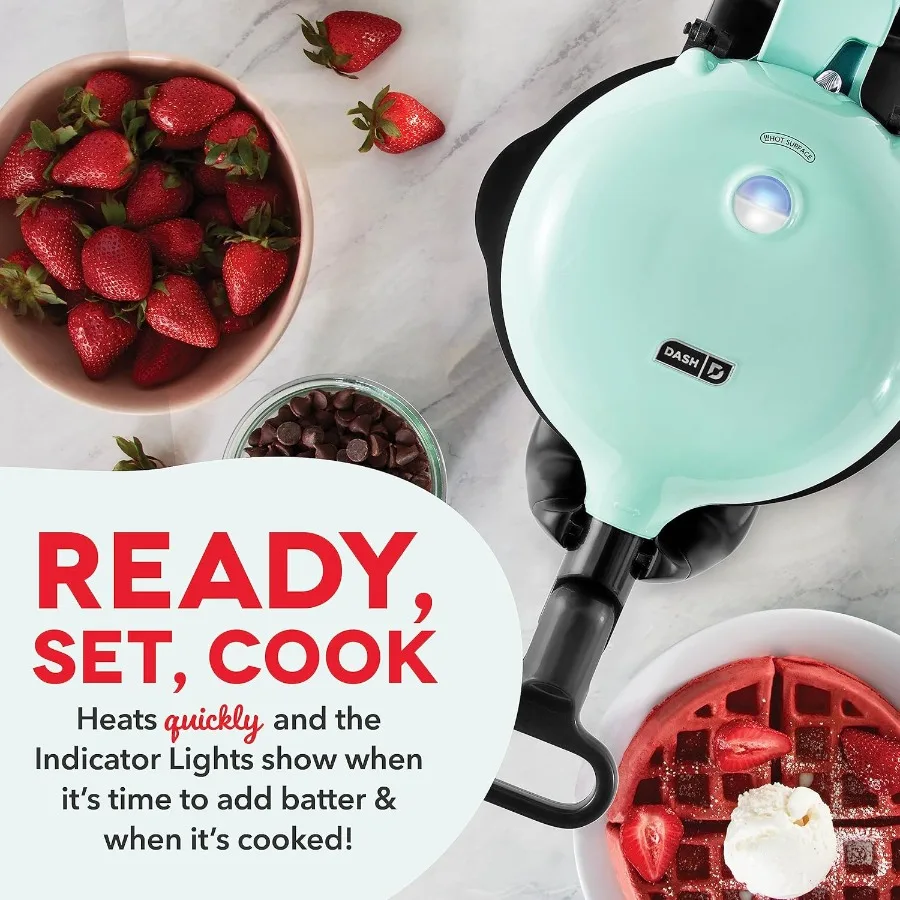 플립 벨기에 와플 메이커 1 두꺼운 와플 몰드 논스틱 와플 아이언 빠른 가열 회전 디자인 가족용 아쿠아