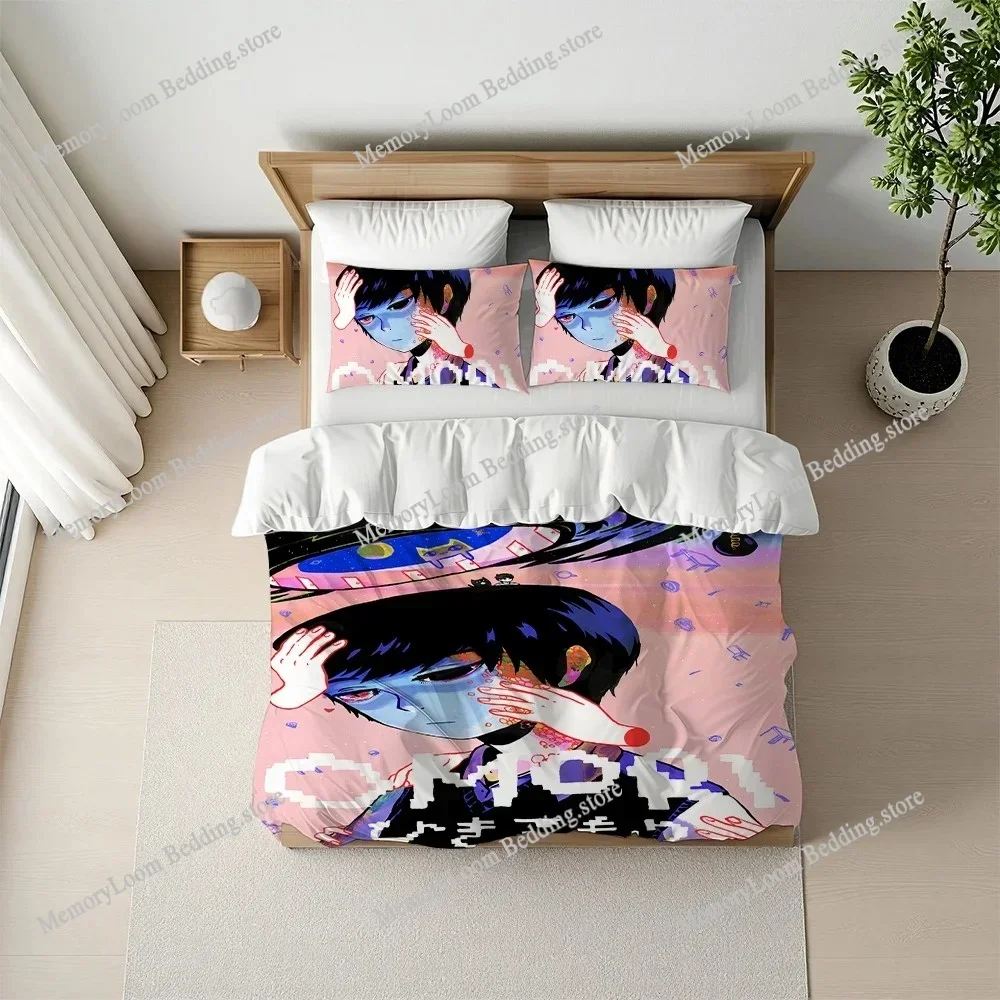 Game Omori Kawaii Duvet Cover Set Home Style Bedding Soft Laundry Cotton Bed Four Seasons Student Dormitory Home Textileextile96