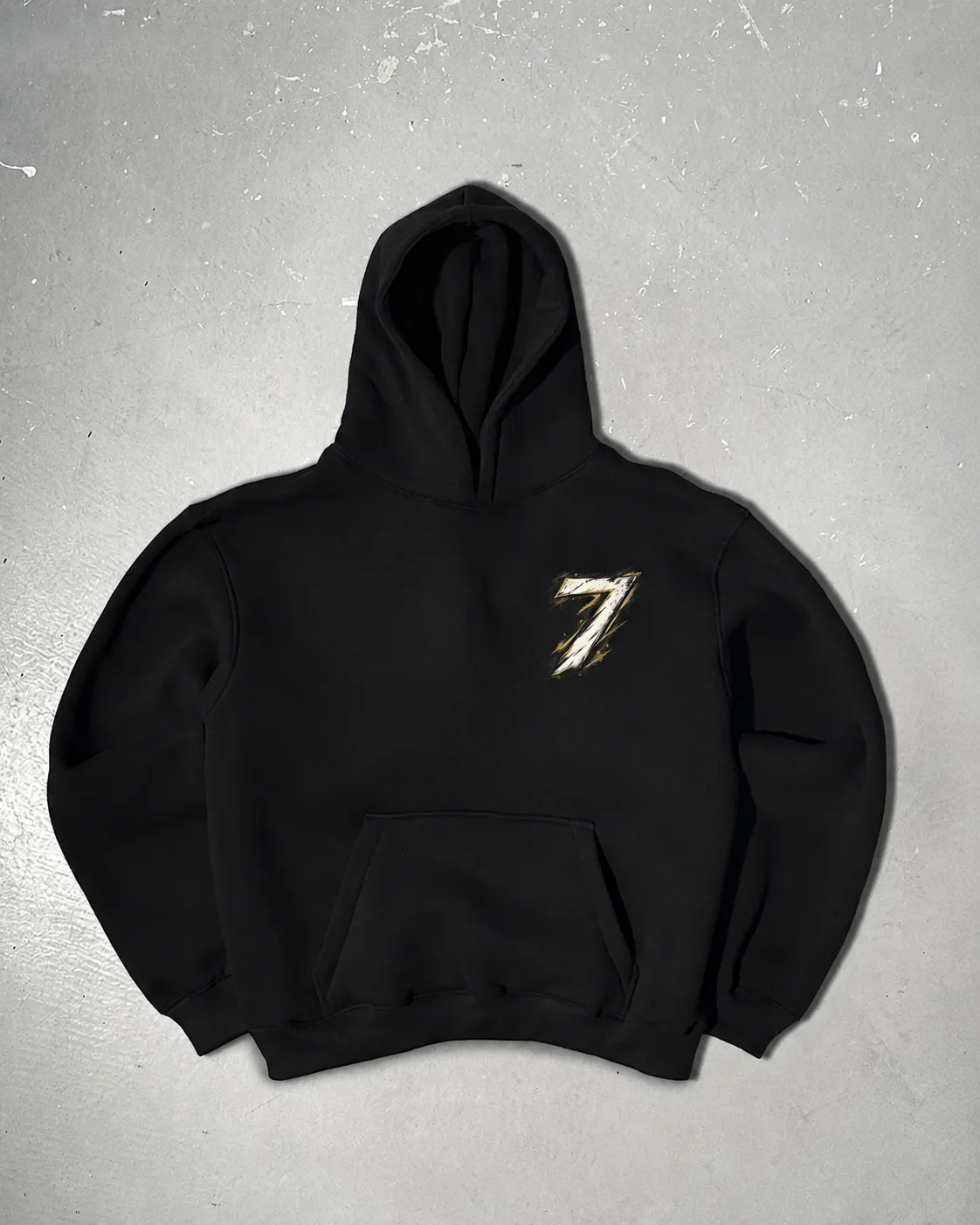 Men‘s #7 Soccer Graphic Hoodie Black Back Football Player Print Hooded Sweatshirt Casual Streetwear Pullover Fan Sport Hoodie