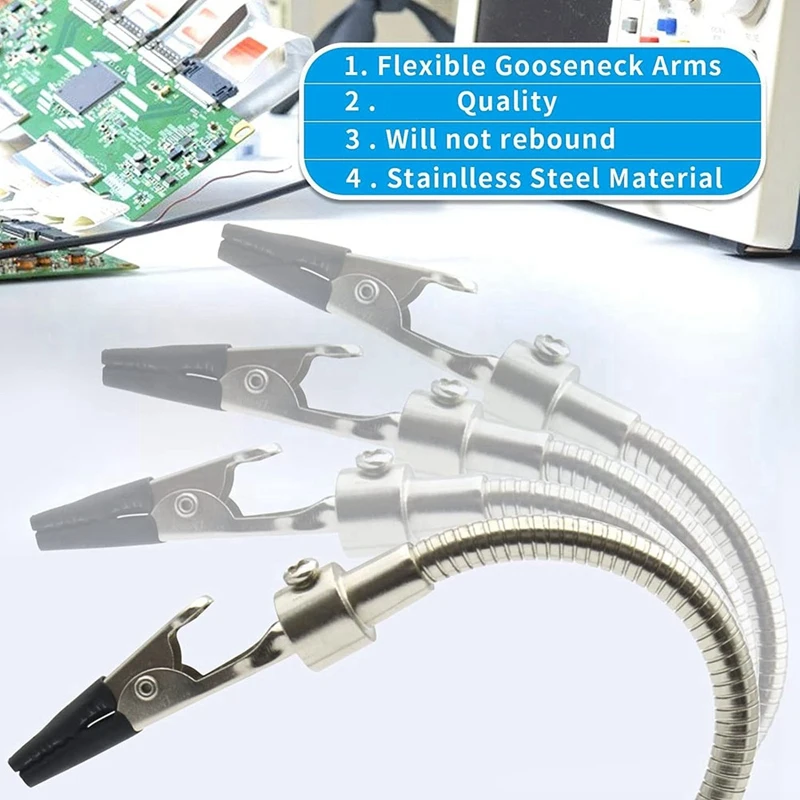 Soldering Third Hand Soldering Tool With Soldering Iron Stand, Flexible Metal Arms For Soldering