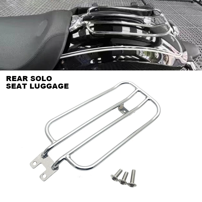 

2023 Motorcycle Chrome Black Rear Solo Seat Luggage Rack Support Shelf Rear Passenger Seat Fit For BMW R18 R-18 R 18 2020-2022