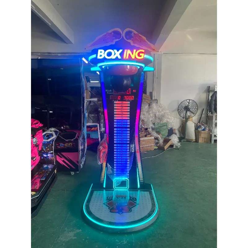 FL Wholesale boxing machine Strength test arcade game Fitness training simulator Electronic punching bag game Customized